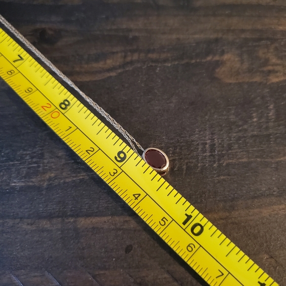 Dainty Beautiful Vintage 10K Garnet Necklace - Picture 4 of 7